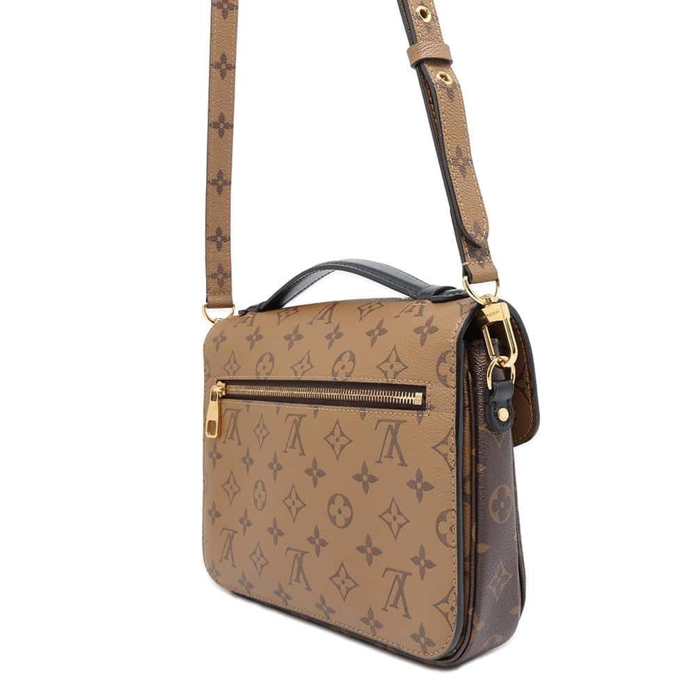 Louis Vuitton Monogram Reverse Pochette Metis Handbag Shoulder Bag Black - Picture 2 of 12